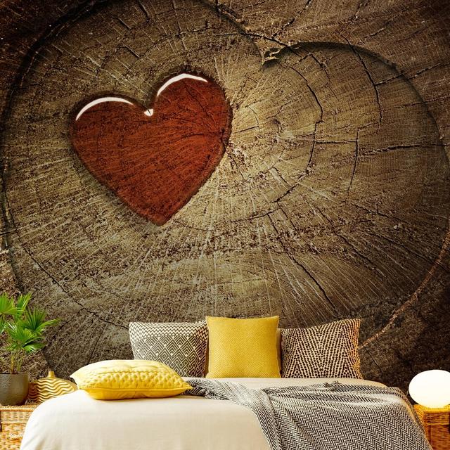 Natural Love 3.36m x 3.36m Textured Matte Peel & Stick Wall Mural East Urban Home on Productcaster.