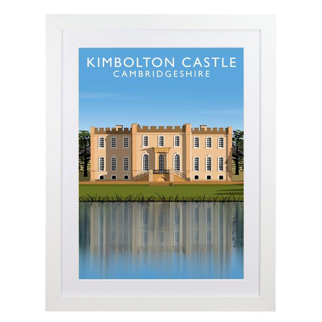 Kimbolton Castle by Richard O'Neil - Graphic Art Print on Paper East Urban Home Size: 43.5 cm H x 33.5 cm W x 2.2 cm D, Format: White Wood Frame on Productcaster.