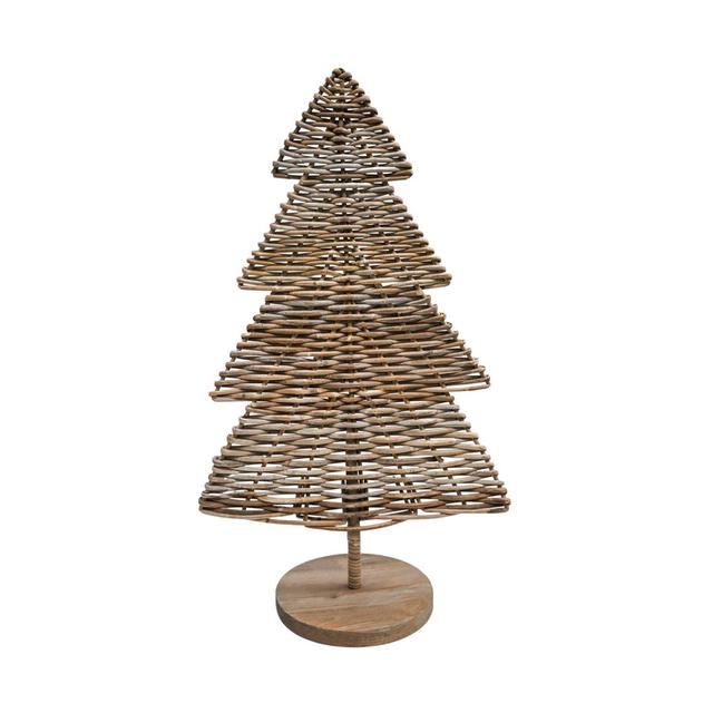 Christmas Tree The Seasonal Aisle Size: 60cm H x 41cm W x 20cm D, Colour: Natural on Productcaster.