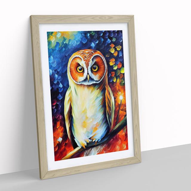 Portrait of a Barn Owl No.7 - Picture Frame Painting Alpen Home Size: 34cm H x 25cm W x 2cm D, Frame Colour: Oak Framed on Productcaster.