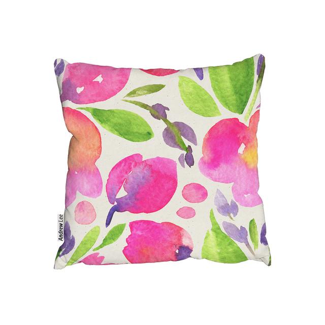 Botanical Background Outdoor Cushion Andrew Lee Size: 45cm H x 45cm W on Productcaster.