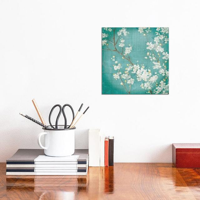 White Cherry Blossoms II Aged No Bird by Danhui Nai - Wrapped Canvas Art Prints Rosalind Wheeler Size: 30.48cm H x 30.48cm W on Productcaster.