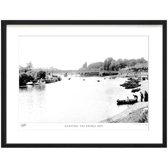 'Hampton, the Bridge 1890' by Francis Frith - Picture Frame Photograph Print on Paper The Francis Frith Collection Size: 40cm H x 50cm W x 2.3cm D on Productcaster.