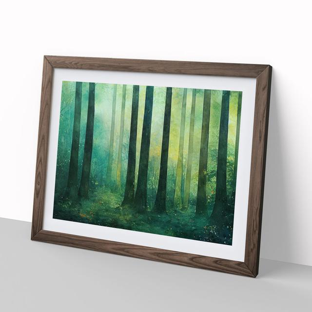 Muted Forest Vol.2 - Picture Frame Graphic Art Alpen Home Size: 34cm H x 46cm W, Frame Colour: Walnut on Productcaster.