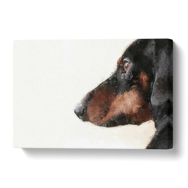 'Dachshund Dog' Painting Print on Canvas Brambly Cottage Size: 50 cm H x 76 cm W on Productcaster.