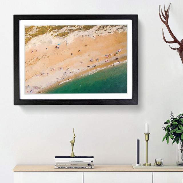 Durdle Door Beach in Wareham - Picture Frame Graphic Art Print East Urban Home Size: 36cm H x 48cm W x 2cm D, Frame Option: Black Framed on Productcaster.