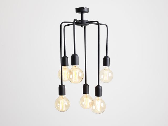 Ballywillin 6 - Light White Cluster Pendant Corrigan Studio Finish: Black on Productcaster.