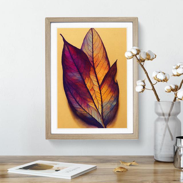 Enthralling Leaves - Single Picture Frame Print Brambly Cottage Size: 46cm H x 34cm W, Frame Colour: Oak on Productcaster.