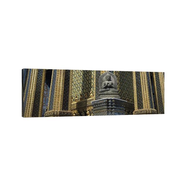 Emerald Buddha, Wat Phra Keo, Bangkok, Thailand - Wrapped Canvas Panoramic Print Ebern Designs Size: 60.96cm H x 182.88cm W x 3.81cm D on Productcaster.