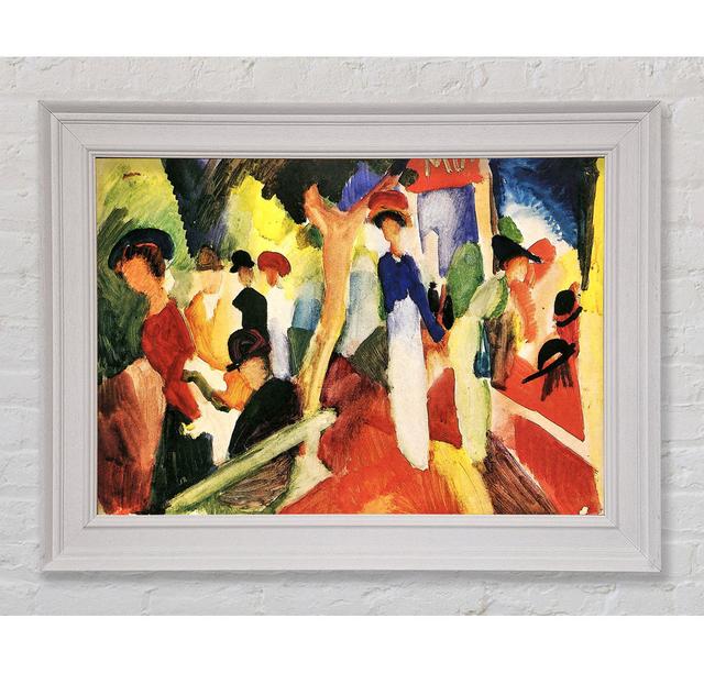 August Macke Hat Shop At The Promenade - Single Picture Frame Art Prints Rosalind Wheeler Size: 29.7cm H x 42cm W x 8cm D, Format: Black Framed Paper on Productcaster.