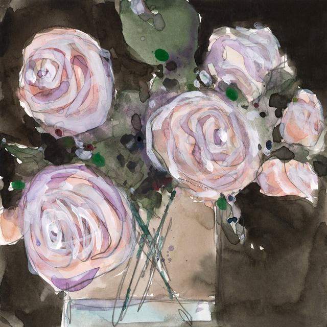 Rose Clippings I by Samuel Dixon - Wrapped Canvas Painting Rosalind Wheeler Size: 91cm H x 91cm W on Productcaster.