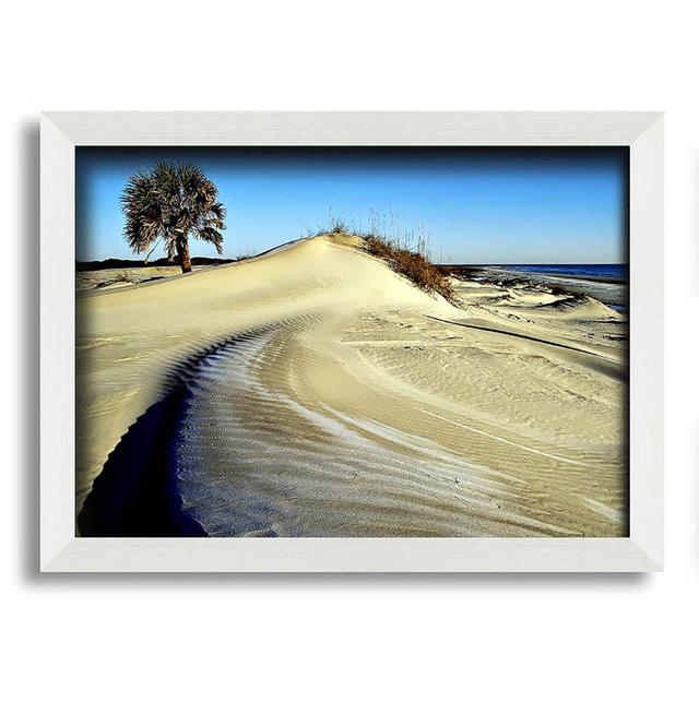 Desert Lonesome Tree Framed Print Wall Art House of Hampton Size: 21cm H x 29.7cm W on Productcaster.