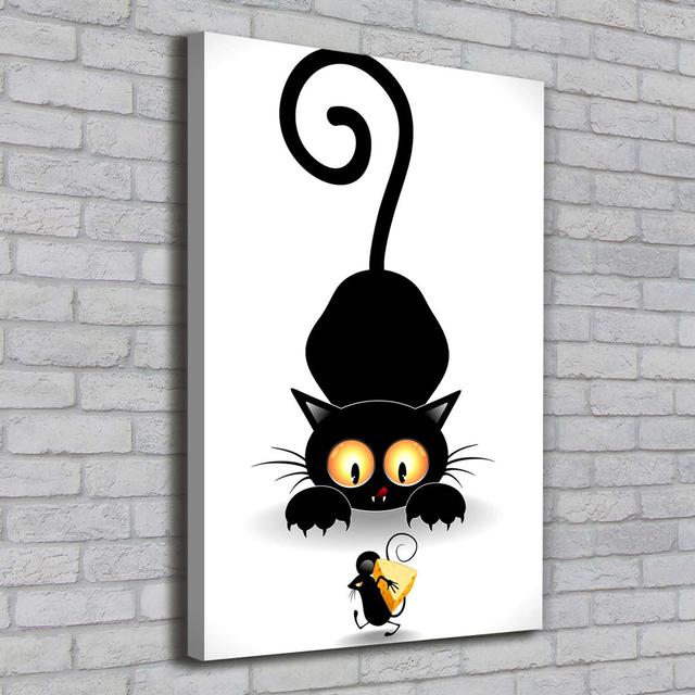 Cat and Mouse - Wrapped Canvas Art Prints Ophelia & Co. on Productcaster.