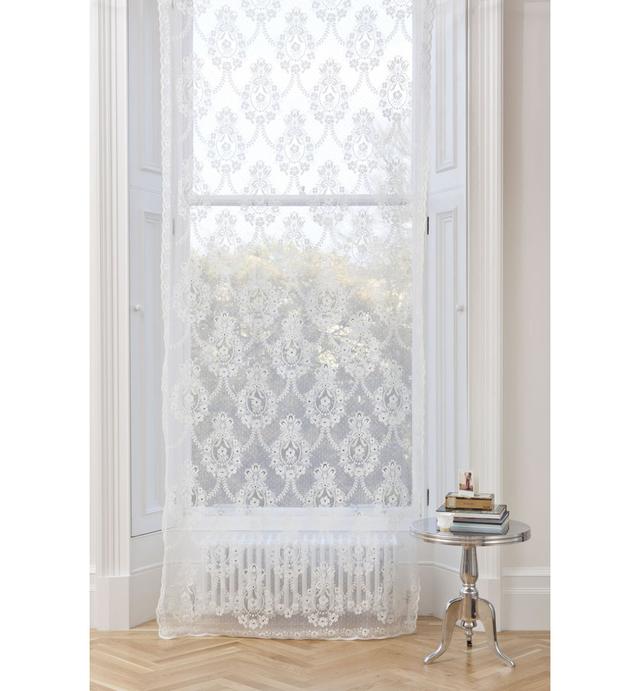 Lamberson Slot Top Sheer Single Curtain Mercer41 Panel Size: 130 W x 320 D cm, Colour: Cream on Productcaster.