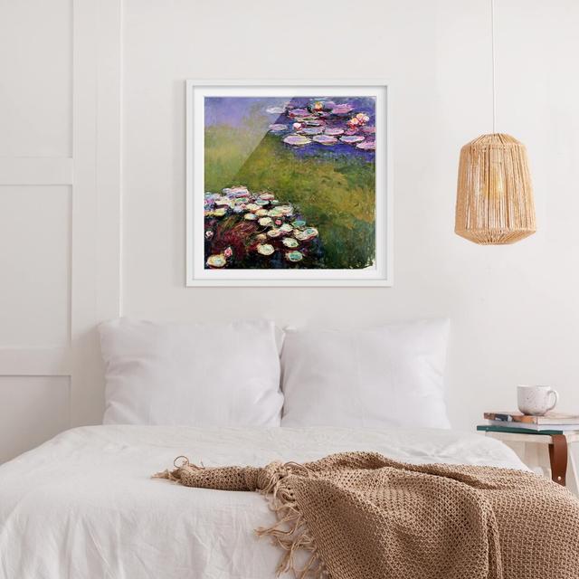 Gerahmter Kunstdruck Wasserlinien von Claude Monet East Urban Home Größe: 70 cm H x 70 cm B, Rahmenoptionen: Mattes Weiß on Productcaster.