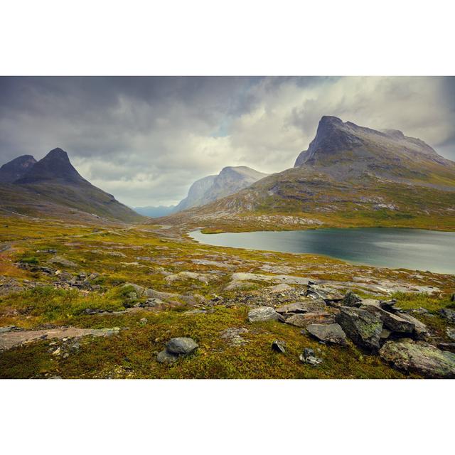 Mountain Landscape by Vvvita - Wrapped Canvas Photograph Alpen Home Size: 61cm H x 91cm W x 3.8cm D on Productcaster.