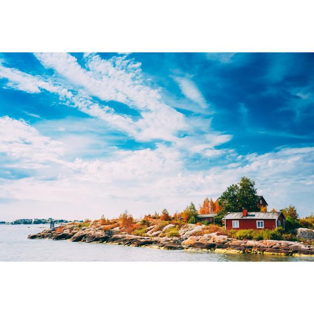 Pier, Harbour And Quay, Island Near Helsinki, Finland - Wrapped Canvas Print Ebern Designs Size: 20cm H x 30cm W on Productcaster.