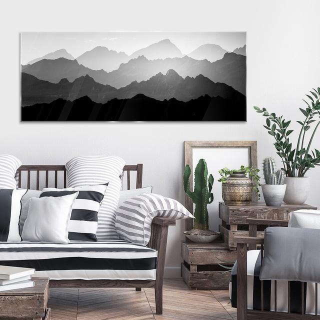 Mountains Photograph Print on Glass Brayden Studio Size: 60.5cm H x 136cm W on Productcaster.