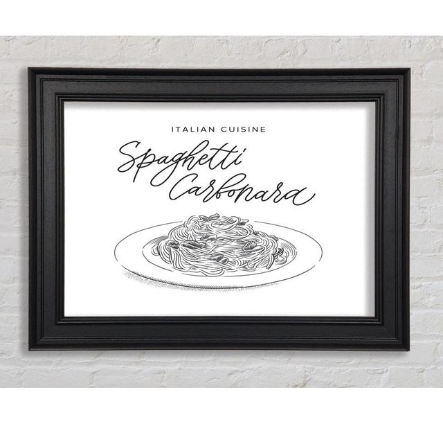 Italian Cuisine Spaghetti Framed Print Happy Larry Size: 21cm H x 42cm W x 8cm D on Productcaster.