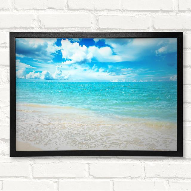 Turquoise Paradise Beach Framed Print Highland Dunes Size: 21cm H x 29.7cm W on Productcaster.