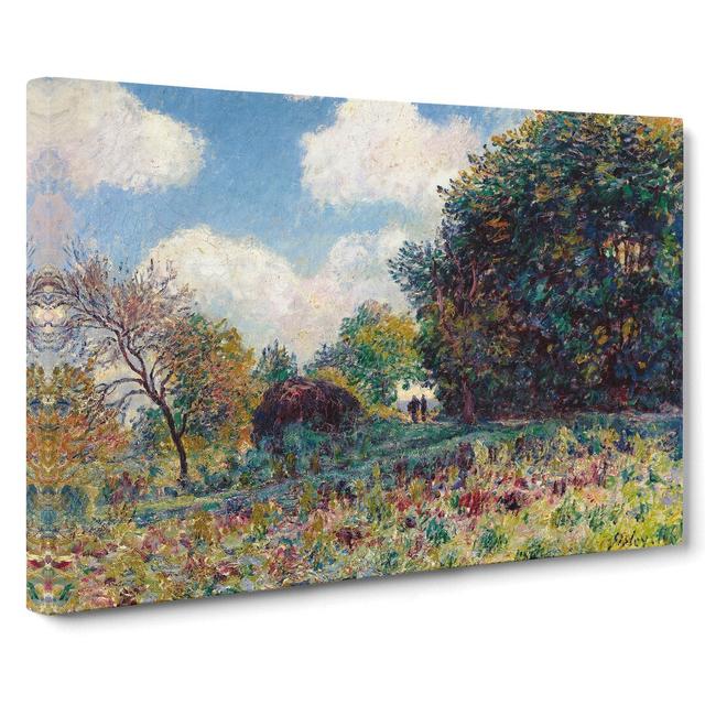 The Road in the Woods by Alfred Sisley - Wrapped Canvas Painting East Urban Home Size: 40cm H x 60cm W x 3cm D on Productcaster.