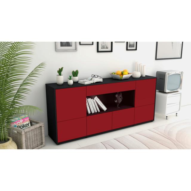 Elginpark Sideboard Latitude Run Body/Front colour: Black/Red on Productcaster.