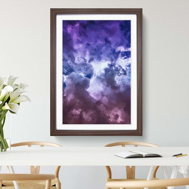 Purple Clouds in Abstract - Picture Frame Graphic Art Print East Urban Home Size: 50cm H x 35cm W x 2cm D, Frame Option: Walnut on Productcaster.