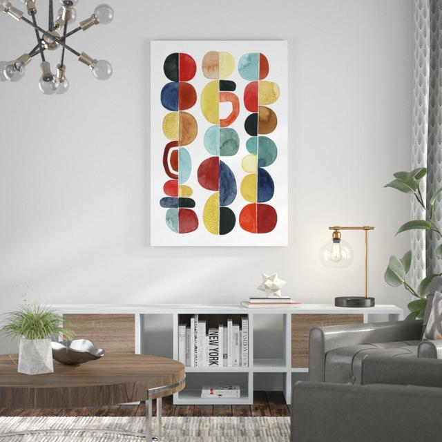 Midcentury Sunrise II by Grace Popp - Painting Langley Street Format: Wrapped Canvas, Size: 91cm H x 61cm W on Productcaster.