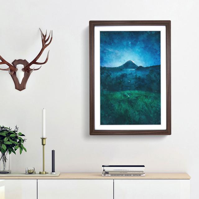 Mountain View in Bali - Picture Frame Painting Print East Urban Home Size: 33cm H x 24cm W x 2cm D, Frame Option: Walnut Framed on Productcaster.