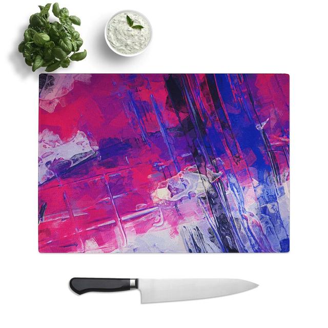 Tempered Glass Smooth the Path Chopping Board East Urban Home Size: 39 cm W x 28.5 cm L on Productcaster.