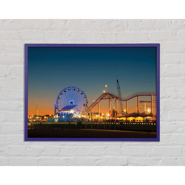 Santa Monica Pier At Dusk - Single Picture Frame Art Prints Brayden Studio Size: 29.7cm H x 42cm W x 2cm D on Productcaster.