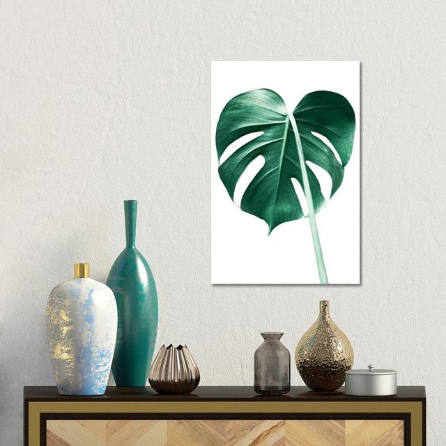 Monstera Leaf by Sisi & Seb - Gallery-Wrapped Canvas Giclée on Canvas 17 Stories Format: Canvas, Size: 45.72cm H x 30.48cm W x 1.91cm D on Productcaster.