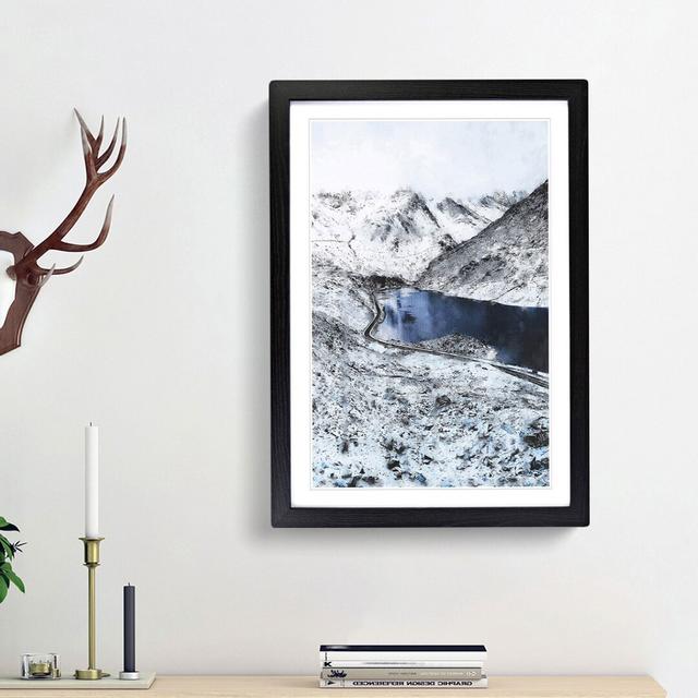 Tryfan Mountain in Snowdonia Wales - Picture Frame Painting Print East Urban Home Frame Option: Black Framed, Size: 45cm H x 33cm W x 2cm D on Productcaster.