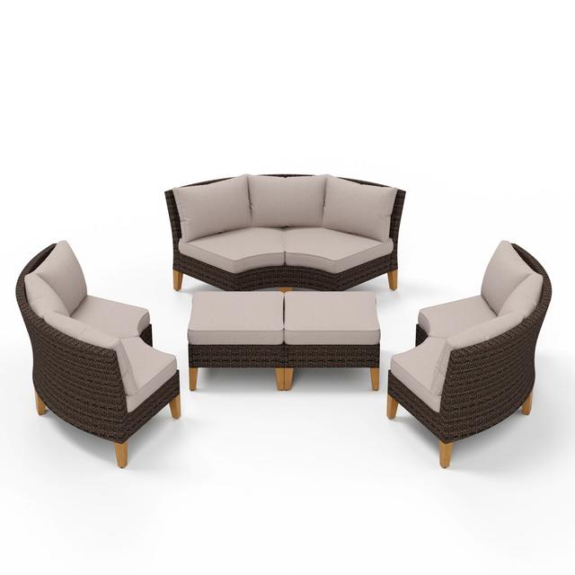 8-Sitzer Lounge-Set aus Rattan mit Polster Blue Elephant on Productcaster.