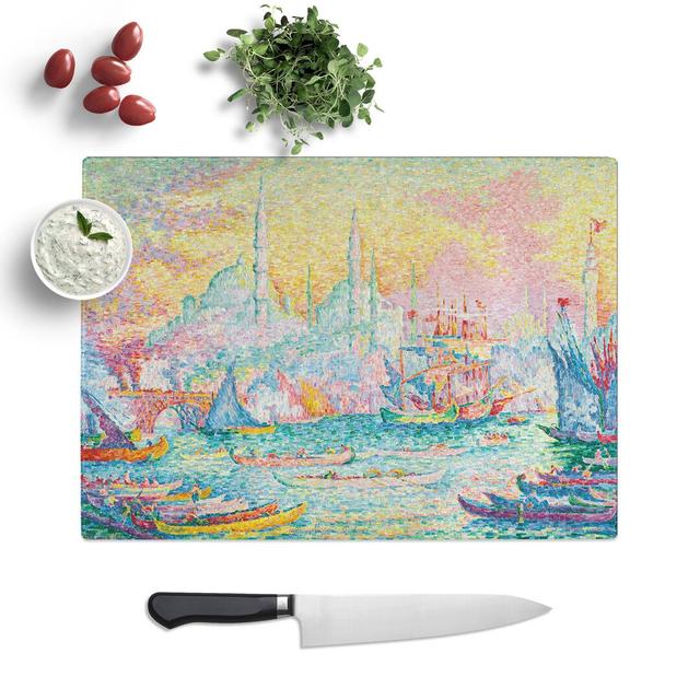 Port of Constantinople by Paul Signac Chopping Board East Urban Home Size: 0.4cm H x 20cm W x 28.5cm L on Productcaster.