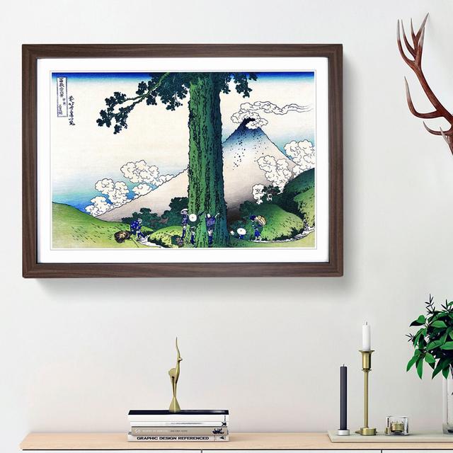 Mishima Pass in Kai Province by Katsushika Hokusai - Picture Frame Painting Print East Urban Home Frame Option: Walnut Framed, Size: 36cm H x 48cm W x on Productcaster.