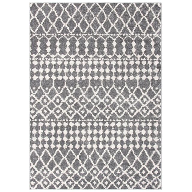 Swingle Looped Grey/White Rug Bloomsbury Market Rug Size: Rectangle 160 x 230cm on Productcaster.