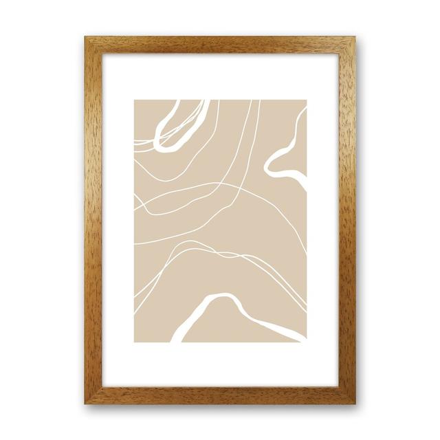 Mica Sand Swirls N24 Art Print By Pixy Paper A4 / White Grain Ivy Bronx Format: Oak Framed, Size: 29.7cm H x 21cm W x 3cm D on Productcaster.