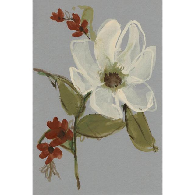 Subdued Floral II by Jennifer Goldberger - Wrapped Canvas Painting Rosalind Wheeler Size: 30cm H x 20cm W x 3.8cm D on Productcaster.