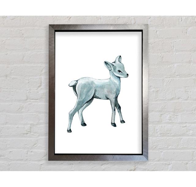 Baby Deer Fawn Framed Print Alpen Home Format: Silver Framed Paper, Size: 59.7cm H x 42cm W x 3.4cm D on Productcaster.