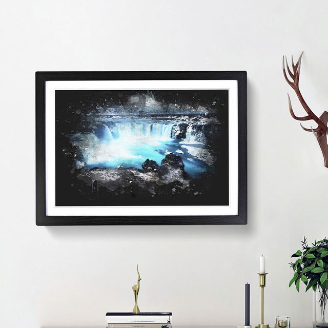 Godafoss Waterfall in Iceland - Picture Frame Graphic Art Print East Urban Home Frame Option: Black Framed, Size: 33cm H x 45cm W x 2cm D on Productcaster.