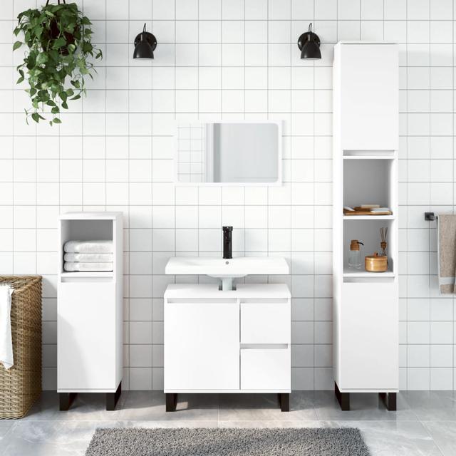 Stager Floor Mounted Bathroom Cabinet Latitude Run Finish: White on Productcaster.