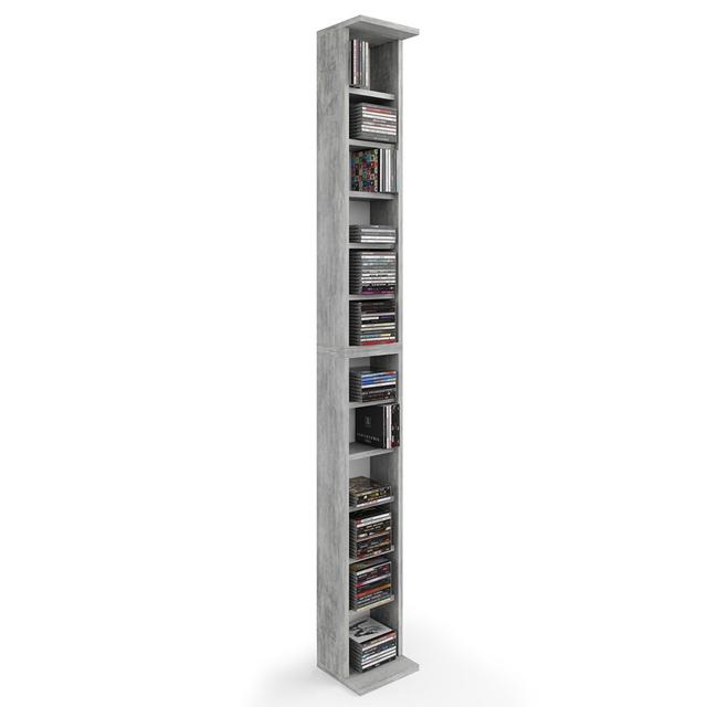 180cm H Media Shelves Dakota Fields Colour/Finish: Concrete on Productcaster.