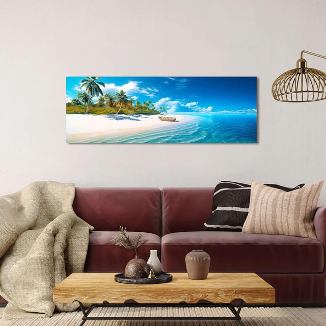 Tropical Lanscape By Dario Marzi by Dario Marzi - Wrapped Canvas Art Prints Breakwater Bay Size: 40cm H x 120cm W x 4cm D on Productcaster.