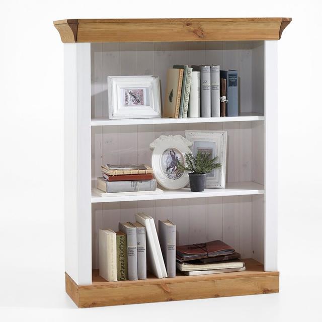 132 cm Bücherregal Kelly Sommerallee Farbe: Weiß gebeizt und lackiert/Braun on Productcaster.