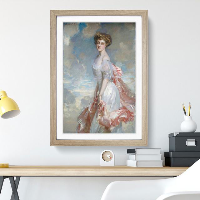 Portrait of a Lady by John Singer Sargent - Picture Frame Painting on MDF East Urban Home Frame Option: Oak Framed, Size: 36cm H x 27cm W x 2cm D on Productcaster.