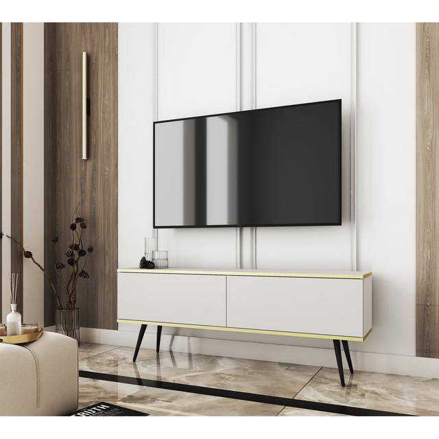 Gerken TV Stand for TVs up to 60" Fairmont Park Colour: White/Black on Productcaster.