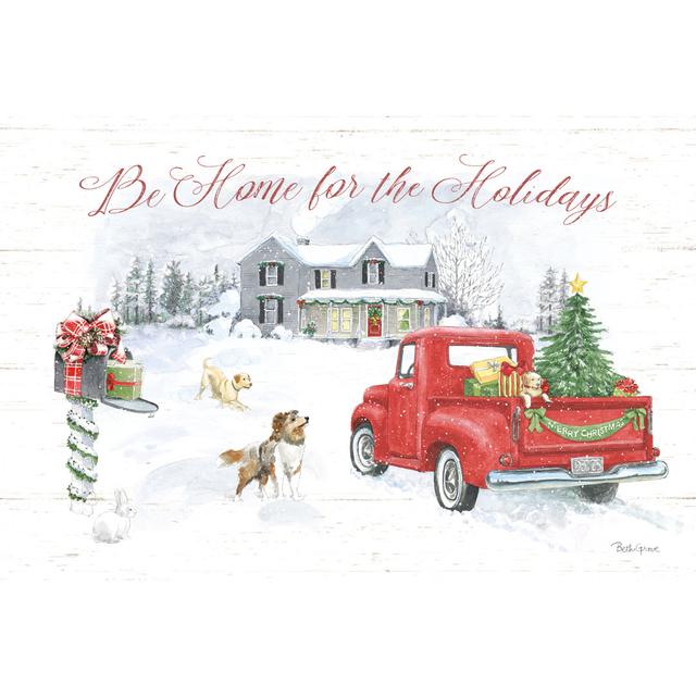 Farmhouse Holidays VI - Wrapped Canvas Graphic Art Brambly Cottage Size: 20cm H x 30cm W x 3.8cm D on Productcaster.