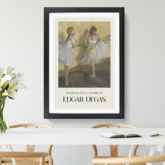 Ballet Ballerina Dancers Practicing At The Bar by Edgar Degas - Single Picture Frame Print on MDF East Urban Home Size: 48cm H x 36cm W x 2cm D, Frame on Productcaster.