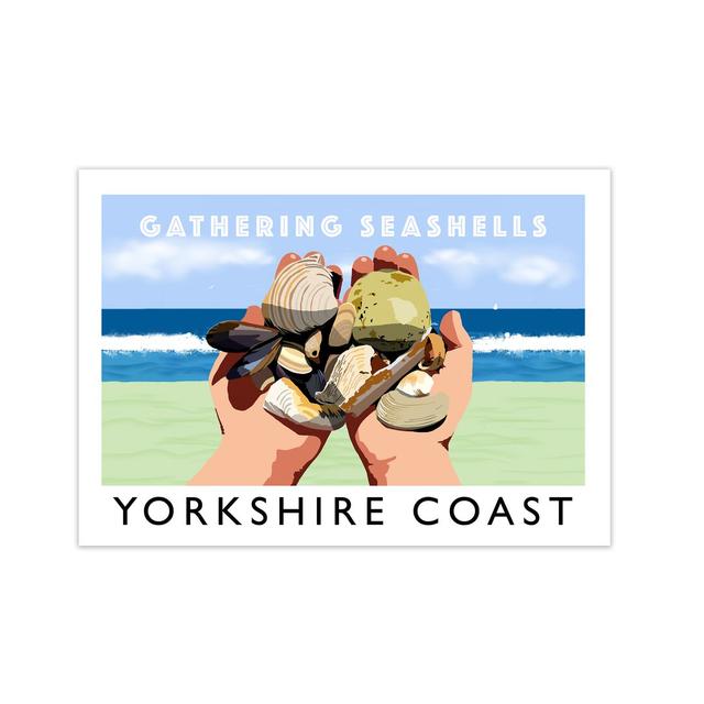 Gathering Seashells Yorkshire Coast - Unframed Graphic Art Print on Paper 17 Stories Size: 42 cm H x 594 cm W on Productcaster.